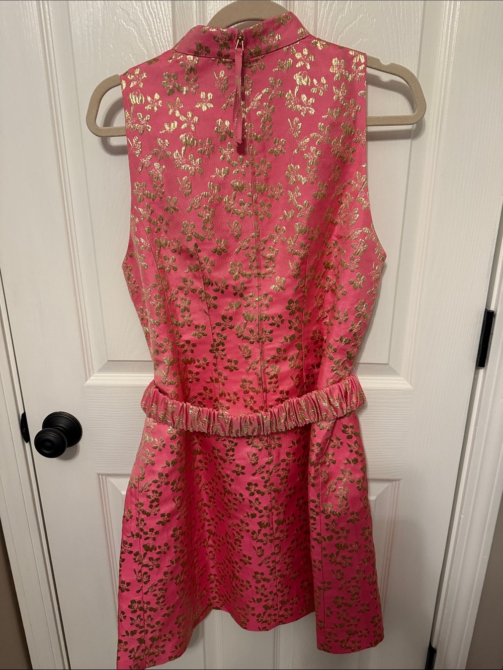 Lilly Pulitzer Pink Metallic Floral Midi Dress - Picture 2 of 4